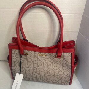 Calvin Klein Mercy Signature Satchel Bag (NEW)